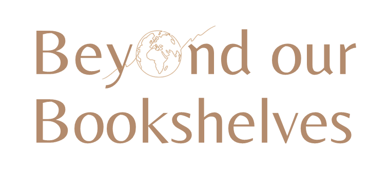 logo with globe in taupe